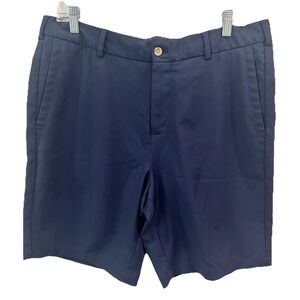 Magaschoni Man Golf Shorts Size 34‎ Navy Inseam 9" Stretch Preppy Sport